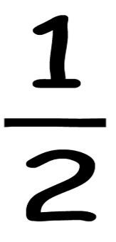 One Half Fraction Symbol
