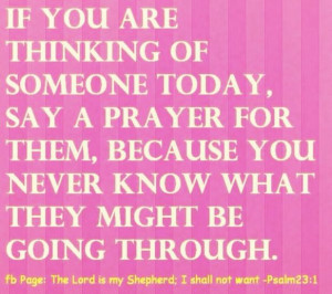 Thinking about someone? Pray! God places people into our minds so we ...