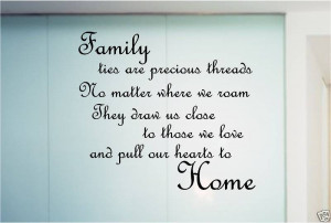 FAMILY POEM QUOTE STICKER WALL ART BEDROOM KITCHEN