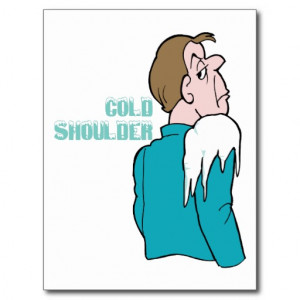 Cold Shoulder ~ Figure of Speech Word Play Postcard
