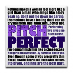 Pitch Perfect Quotes Tile Coaster