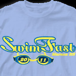 Swim Team T Shirt - Retro Script 534u9