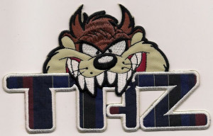 Looney Tunes Biting Taz Tasmanian Devil Cartoon Embroidery Applique ...