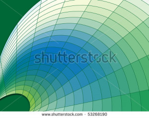 blue green spectrum, color palette - stock photo