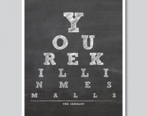 The Sandlot Typography print - Wall decor Quote Art typographic print ...