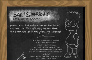 All Bart Simpson Chalkboard Quotes