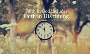 Faith in God's timing