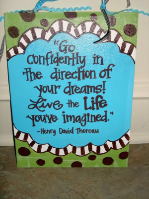 12 Hand painted canvas with dream quote
