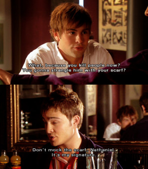 chuck bass, funny, gossip girl, nate archibald, scarf