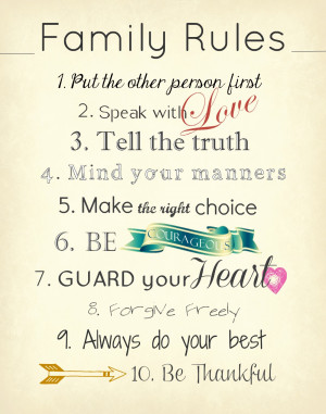 Our Family Rules
