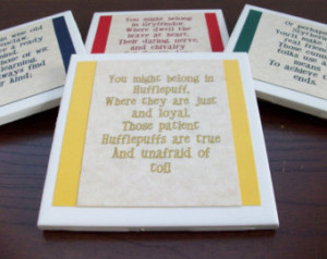 Harry Potter Coasters - Set of 4: S orting Hat Song - Gryffindor ...