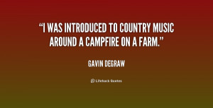 was introduced to country music around a campfire on a farm.”