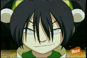 Toph Beifong from the Nickelodeon show, Avatar: The Last Airbender