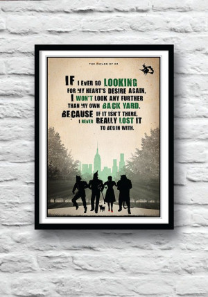 of Oz, Poster, Movie quote, Inspirational print, Wall decor, Quote ...