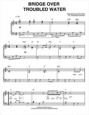 Bridge Over Troubled Water Sheet Music