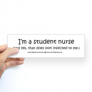 Student Nurse Quotes Stickers Car Bumper Stickers, Decals