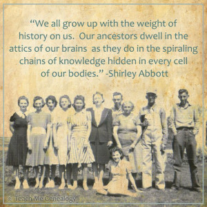 ... the weight of history on us...