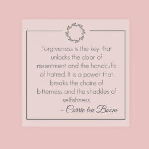 Forgiveness Is the Key