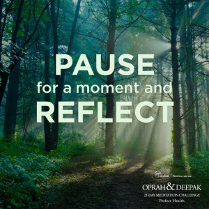 Push the pause tab every day and reflect on what is happening in your ...
