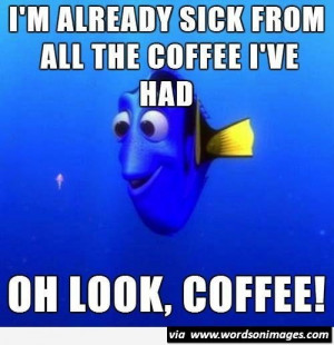 Funny coffee quote with meme