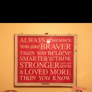Inspirational Winnie the Pooh quote for my daughter's room on a ...