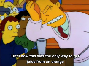 ... the simpsons homer simpson juice orange juice infomercial Troy Mclure