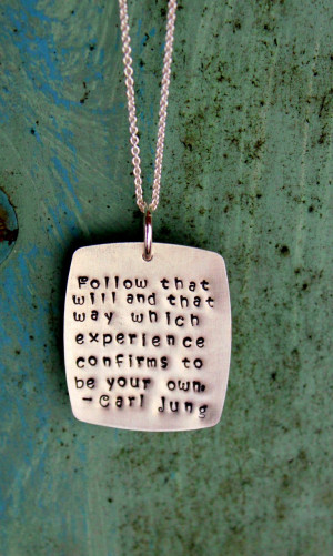 Quote Necklace Silver - Friendship,Valentine, Carl Jung Quote ...