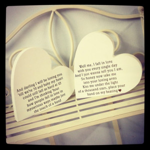 Thinking Out Loud Pair Of Freestanding Hearts