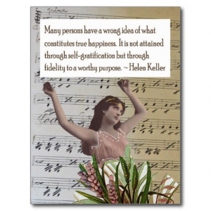 Helen Keller Quote Collage Postcard