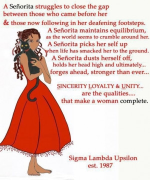 ... Unity} Señorita quote #Sorority #Sigma #Lambda #Upsilon #Sisterhood