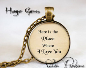 Katniss Quote pendant, Hunger Games necklace Glass pendant, Quote ...