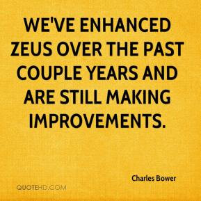 We've enhanced ZEUS over the past couple years and are still making ...