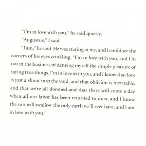 ... he won’t deny the fact that he’s in love with her, and he will say