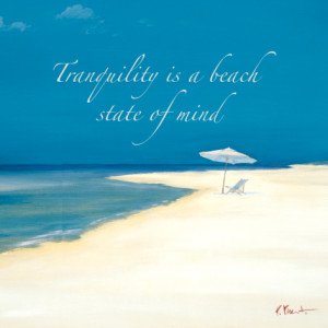 tranquility beach mind state print by Paul Brent