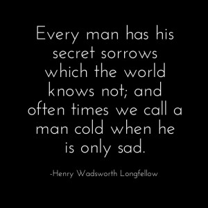 ... make him sad sometimes. Black background of quote shows the sadness