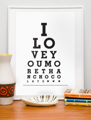 Art Quotes & Signs Typography poster Wedding Gift Anniversary eyechart ...