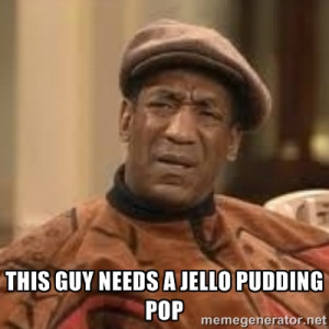 Confused Bill Cosby - This guy needs a Jello pudding pop