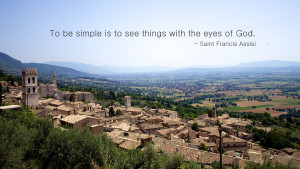 Photo: Looking down onto Assisi. A group of Chapter Delegates that ...