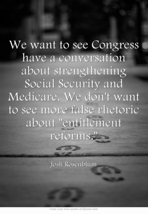 see Congress have a conversation about strengthening Social Security ...