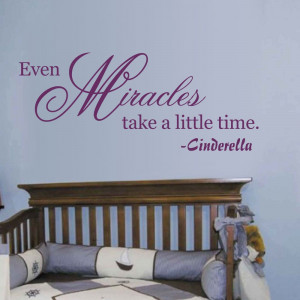 Fairy Tales Cinderella Quote - Even Miracles Take A Little Time - Kids ...