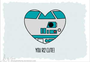 You R2 Cute - R2D2 Star Wars Valentine by allonsykimberly