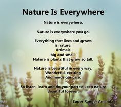 Nature is Everywhere, a poem by Super Ranger Amanda More