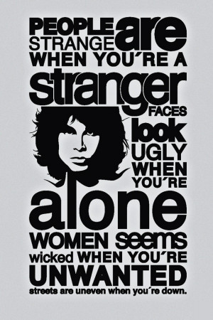 People Are Strange Quotes Wallpaper - Jim Morrison iPhone 4 Wallpaper