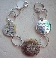 Thoughts to Share - Inspirational Bracelet.