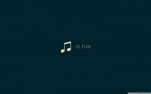Music is Fun Quotes Wallpaper HD (Widescreen, 1080p Background)
