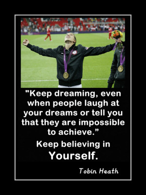 Soccer Poster Tobin Heath Olympic Champion Photo Quote Wall Art Print ...