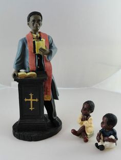 African American Preacher and Children Great Christmas Gift | eBay ...