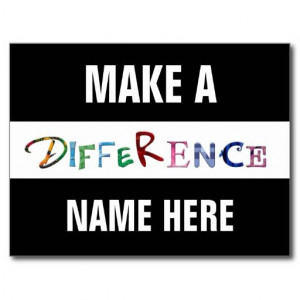 Make a Difference Motivational Quote Postcards