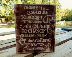 Serenity Prayer, Shabby Chic, Wooden sign, Religious Sign, Prayer Sign ...