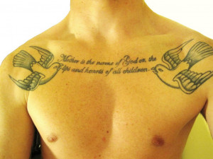 Chest Quote Tattoo Designs Doves tattoos design